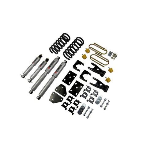 Belltech Lowering Kits with Street Performance Shock Absorbers 812SP Kit, 2 in. Front, 5 in. Rear, Dodge, Pickup, RWD, Kit