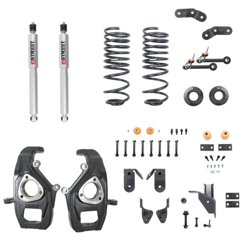 Belltech Lowering Kits 1060SP Kit, Spindle/Coil Spring, 2 in. Front, 3-4 in. Rear, Ram, 1500, Kit