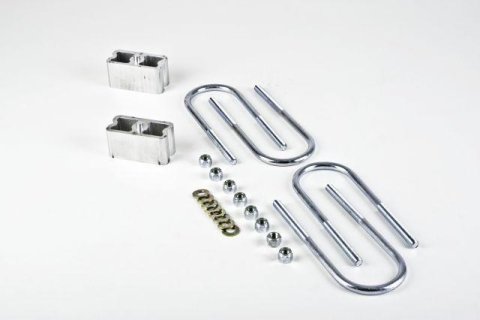 Belltech Rear Block Kits 6110 Lowering Blocks/U-Bolts, Aluminum, 2 in. Drop, Rear, Chevy, GMC, Kit