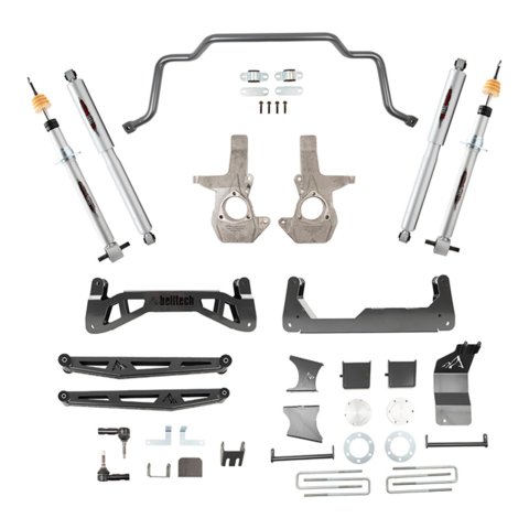 Belltech Lift Kits for 2007-2016 SIERRA 1500, SILVERADO 1500 - 150201TPS Suspension Kit, Strut Kit/Leaf Spring Block, 7 in. Lift, with Front Swat Bar, Chevy, GMC, Kit