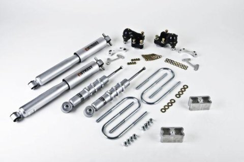 Belltech Lowering Kits with Street Performance Shock Absorbers 611SP Suspension Kit, Ball Joint/Spacer Block, 2 in. Front, 2 in. Rear, Chevy, GMC, With Shocks, Kit