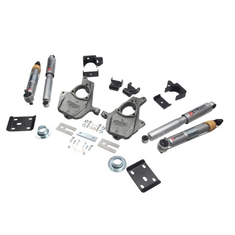 Belltech Lowering Kits with Street Performance Shock Absorbers 1015SP Kit, Coil Springs, With Shocks, 3-4 in. Front, 7 in. Rear, GM, Silverado, Sierra, Standard Cab, Kit