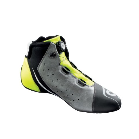 OMP Racing Inc Driving Shoes & Boots IC0-0805-B01-370-38 ONE EVO X R SHOES BLACK/SILVER/FLUO YELLOW SIZE 38 FIA 8856-2018