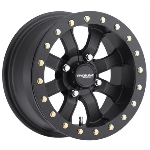 Raceline Wheels A71 Mamba Matte Black Beadlock A71B-47056+61 WHEEL ATV MAMBA BEADLOCK 14X74X156MM