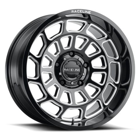 Raceline Wheels 955M Warp Black with Machined Finish 20x9 Wheel, Warp, Aluminum, Black, Finish, 20 in. x 9 in., 6 x 135mm Bolt Circle, 5.710 in. Backspace, Each