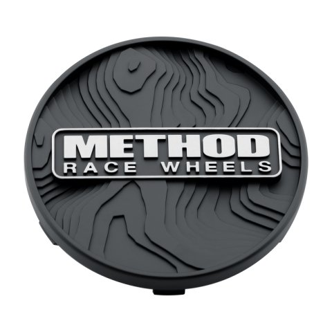 Method Race Wheels Wheel Center Caps CP-TOPO107S-B Topo Cap