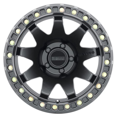 Method Race Wheels MR10879050544B Wheel, MR108, 17x9, -44mm Offset, 5x5, 71.5mm Centerbore, Matte Black, w/ BH-H24125-38