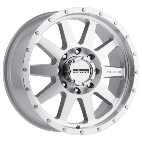 Method Race Wheels MR301 The Standard Clearcoated Machined MR30189080318 Wheels, Machined, Aluminum, Matte Silver, 18 in. x 9.00 in., 8 x 6.50 in. Bolt Circle, 5.750 in. Backspacing, Each
