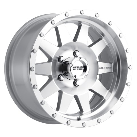 Method Race Wheels MR301 The Standard Clearcoated Machined MR30168012300 Wheels, Machined, Aluminum, Matte Silver, 16 in. x 8.00 in., 5 x 4.50 in. Bolt Circle, 4.500 in. Backspacing, Each
