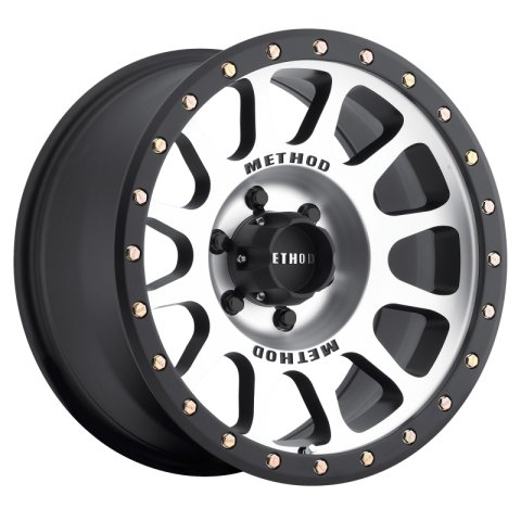 Method Race Wheels MR305 NV Machined Face with Matte Black Lip MR30589016318 Wheel, NV, Aluminum, Black/Machined, 18 in. x 9 in., 6 x 135mm Bolt Circle, 5.75 in. Backspace