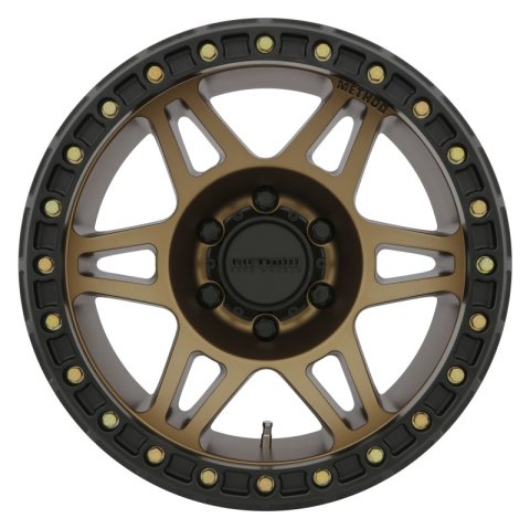 Method Race Wheels MR106 Beadlock Matte Bronze MR10679060944B Wheel, Beadlock, Aluminum, Bronze, 17 in. x 9.00 in., 6 x 5.5 in./139.70mm Bolt Circle, 3.50 in. Backspace, Each