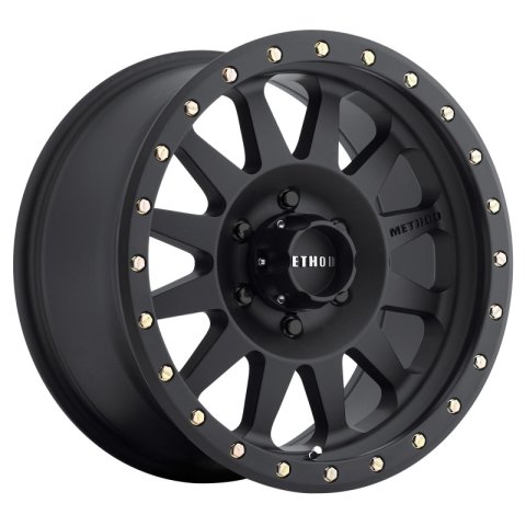 Method Race Wheels MR304 Double Standard Matte Black MR30458060524N Wheels, Black, 15 in. x 8.00 in., Aluminum, Black, 6 x 5 1/2 in. Bolt Circle, 3.500 in. Backspacing, Each