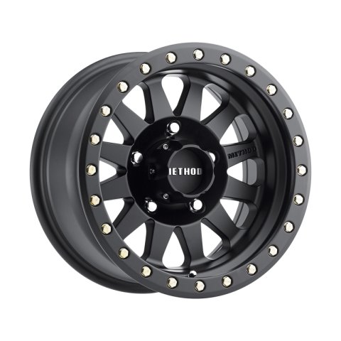Method Race Wheels MR304 Double Standard Matte Black MR30478550500 Wheel, Standard, Aluminum, Black, 17 in. x 8.50 in., 5 x 5 in./127mm, 4.750 in. Backspace, Each
