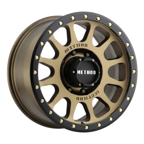 Method Race Wheels MR305 NV Matte Bronze with Black Ring MR30589087918 Wheel, NV, Aluminum, Bronze/Black, 18 in. x 9 in., 8 x 170mm Bolt Circle, 5.75 in. Backspace