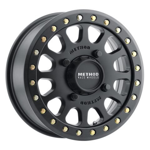 Method Race Wheels MR401 UTV Beadlock Matte Black MR40156047551B Wheels, Race, UTV, Aluminum, Black, 15 in. x 6 in., 4 x 136mm Bolt Circle, 5.590 in. Backspace, Each