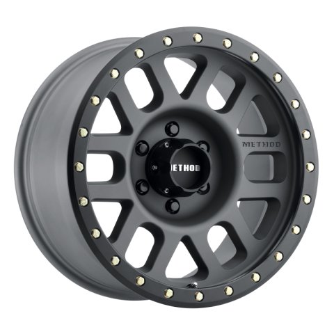 Method Race Wheels MR309 Grid Titanium with Matte Black Lip MR30978560800 Wheel, Grid, Aluminum, Gray, 17 in. x 8.50 in., 6 x 6.5 in./139.70mm, 4.750 in. Backspace, Each