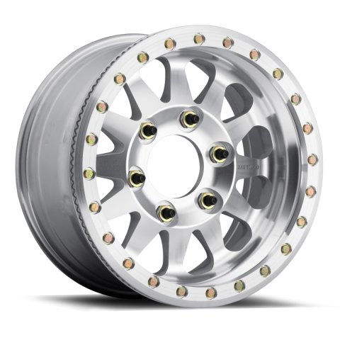 Method Race Wheels MR101 Beadlock Machined MR10179070312BR Wheel, MR101, Aluminum, Raw Machined, 17 in. x 9 in., 6 x 6.5 in. Bolt Circle, 4.5 in. Backspace