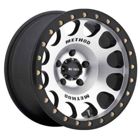 Method Race Wheels MR105 Beadlock Machined Face with Matte Black Lip MR10579050338B Wheels, Lip, 17 in. x 9.0 in., Aluminum, Silver, 5 x 5 in. Bolt Circle, 3.50 in. Backspacing, Each