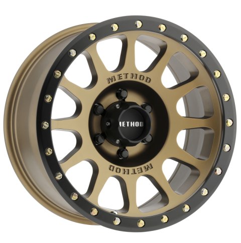 Method Race Wheels MR305 NV Matte Bronze with Black Ring MR30578516900 Wheel, NV, Aluminum, Bronze, 17 x 8.5 in., 4.75 in. Backspace, Each