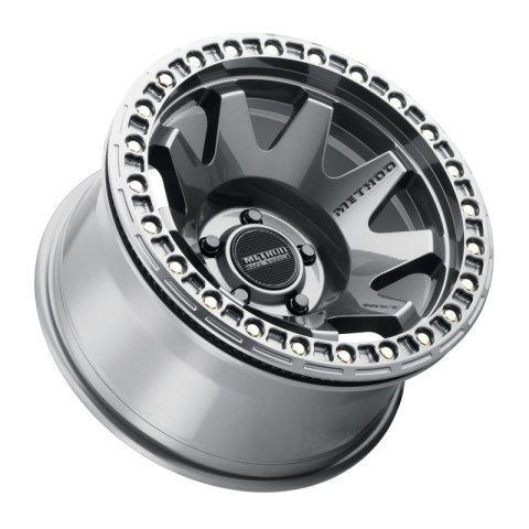 Method Race Wheels MR10879050844B Wheel, MR108, 17x9, -44mm Offset, 5x5, 71.5mm Centerbore, Gloss Titanium, w/ BH-H24125-38