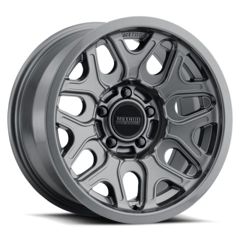 Method Race Wheels MR322 Gloss Titanium MR32278550800 Wheels, MR322, Titanium,, Aluminum, 17 in. x 8.5 in., 5 x 5 in./ 127mm Bolt Circle, 4.72 in. Backspace, Each