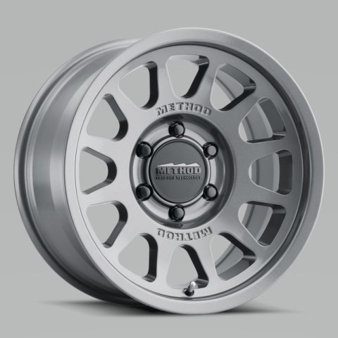 Method Race Wheels MR703 Gloss Titanium MR70368060800 Wheels, Race, MR703, Aluminum, Titanium, 16 in. x 8 in., 6 x 5 1/2 in./139.7mm Bolt Circle, 4.50 in. Backspace, Each