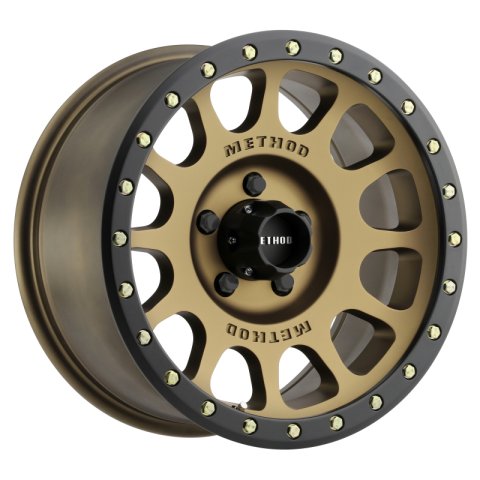Method Race Wheels MR305 NV Matte Bronze with Black Ring MR30578555900 Wheels, Ring, Aluminum, 17 in. x 8.50 in., 5 x 5.50 in. Bolt Circle, 4.750 in. Backspacing, Each