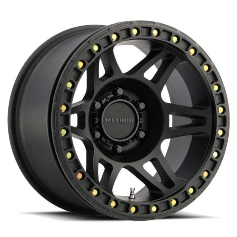 Method Race Wheels MR106 Beadlock Matte Black MR10679080544B Wheel, Beadlock, Black, 17 in. x 9.00 in., 8 x 6.5 in./165.10mm, 3.300 in. Backspace, Each
