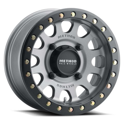 Method Race Wheels MR401 UTV Beadlock Matte Titanium MR40157046852B Wheel, Race, UTV, Aluminum, Titanium, 15 in. x 7 in., 4 x 156mm Bolt Circle, 5.5 in. Backspace, Each