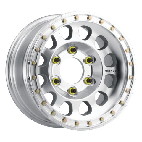 Method Race Wheels MR10379070312BR Wheel, MR103 Beadlock, 17x9, -12mm Offset, 6x6.5, 108mm Centerbore, Machined - Raw, Drilled, w/ BH-H24125