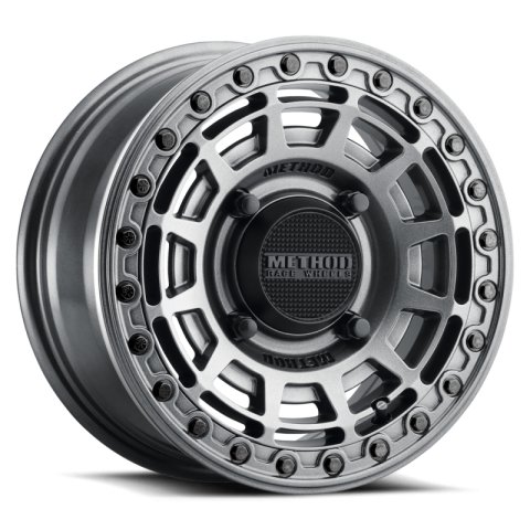 Method Race Wheels MR415 UTV Beadlock Graphite MR415510121264B Wheels, Race, UTV, Aluminum, Graphite, 15 in. x 10 in., 5 x 4.5 in. Bolt Circle, 6.25 in. Backspace, Each