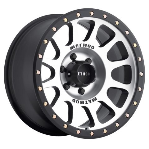 Method Race Wheels MR305 NV Machined Face with Matte Black Lip MR30589060300 Wheels, Lip, Aluminum, Silver, 18 in. x 9.00 in., 6 x 5.5 in./139.7mm, 5.00 in. Backspacing, Each
