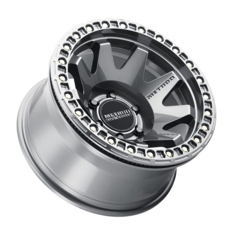 Method Race Wheels MR10879060844B Wheel, MR108, 17x9, -44mm Offset, 6x5.5, 106.25mm Centerbore, Gloss Titanium, w/ BH-H24125-38