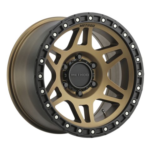Method Race Wheels MR312 Bronze with Matte Black Lip MR31278562900 Wheels, MR312, 17x8.5, 0mm Offset, 6x120, 67mm Centerbore, Bronze/Black Street Loc