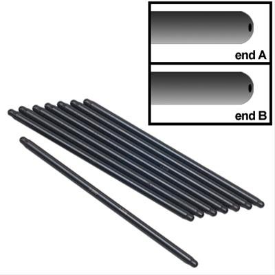 Manley Chromoly Swedged End Pushrods 25819-8 Pushrods, Steel, Heat-Treated, 3/8 in. Diameter, 6.850 in. Length, Universal, Set of 8