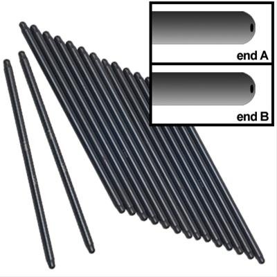 Manley Chromoly Swedged End Pushrods 25715-16 Pushrods, Steel, Heat-Treated, 5/16 in. Diameter, 7.950 in. Length, Universal, Set of 16