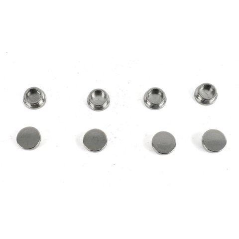 Manley LocCap Wear Caps 42404-8 Lash Caps, 0.342 in. Stem Diameter, 0.080 in. Thickness, Steel, Set of 8
