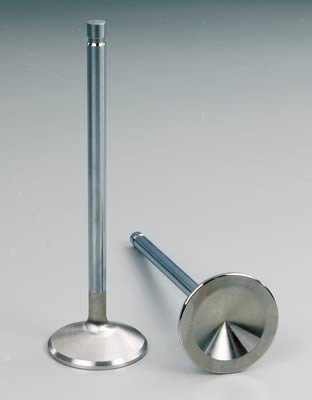 Manley Severe Duty Series Stainless Steel Valves 11583-8 Valves, Exhaust, Steel, 1.940 in. Diameter, .341 in. Stem, 6.400 in. Length, Chevy, Set of 8