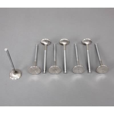 Manley Race Series Stainless Steel Valves 11555-8 Valves, Exhaust, Steel, 1.600 in. Diameter, .341 in. Stem, 5.165 in. Length, Chevy, Set of 8