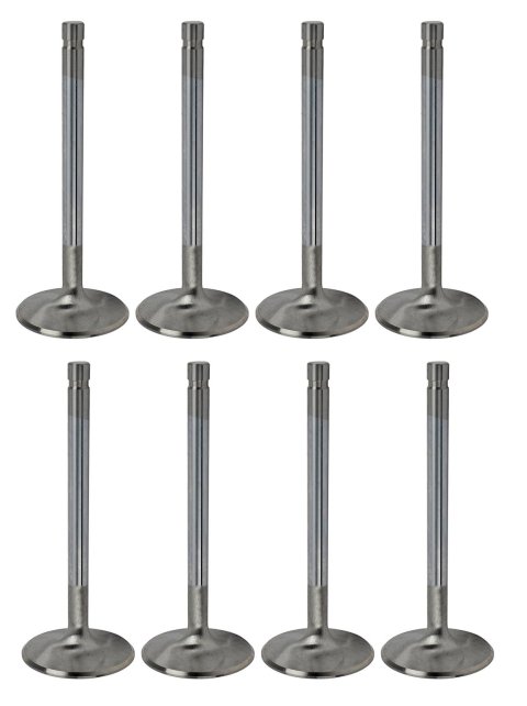 Manley Budget Series Performance Valves 10576-8 Valves, Intake, Stainless Steel, 1.940 in. Diameter, .341 in. Stem, 4.911 in. Length, Chevy, Set of 8