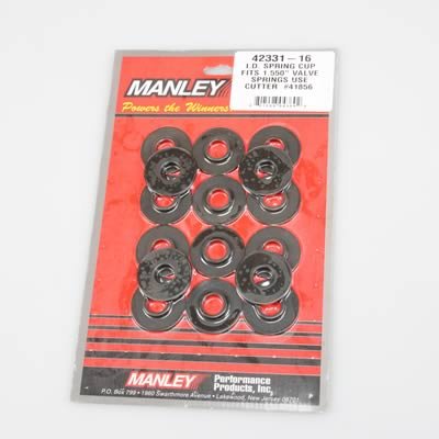 Manley Valve Spring Cups and Locators 42331-16 Locators, Inside, Steel, .062 in. Thick, 1.530 in. O.D., .570 in. I.D, .750 in. Shoulder, Set of 16