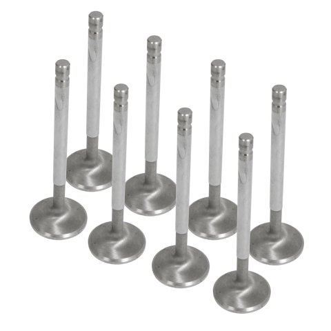 Manley Severe Duty Series Stainless Steel Valves 11802-8 Valves, Intake, Steel, 2.250 in. Diameter, .341 in. Stem, 5.244 in. Length, Chevy, Ford, Set of 8