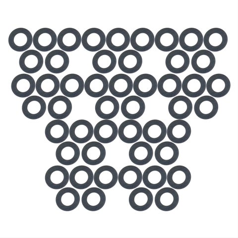 Manley Valve Spring Shims 03251-50 Shims, Hardened, 0.785 in. I.D., 1.437 in. O.D., 0.015 in. Thick, Set of 50