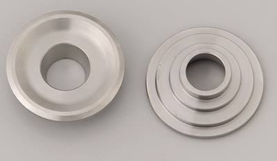 Manley Titanium Valve Spring Retainers 23553-16 Retainers, Titanium, 10 Degree, 1.660 in. Outside Diameter, .620 in. Inside Diameter, Set of 16