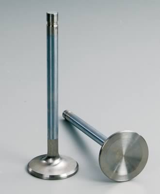 Manley Severe Duty Series Stainless Steel Valves 11539-8 Valves, Exhaust, Steel, 1.600 in. Diameter, .341 in. Stem, 5.036 in. Length, Chevy, Set of 8