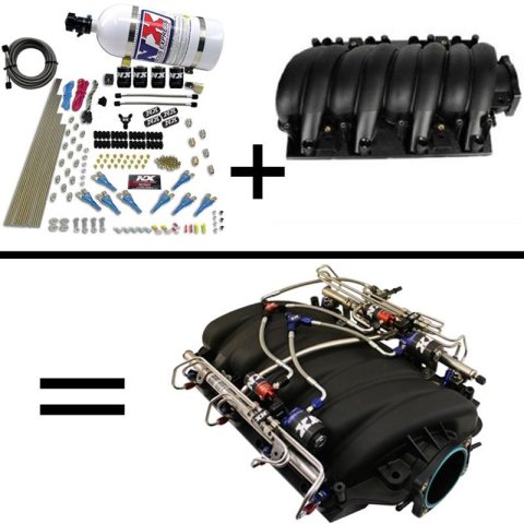 Nitrous Express (NX) Oxide Systems INTAKE022 FACTORY LS7 INTAKE W/ NX PIRANHA DIRECT PORT