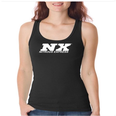 Nitrous Express Tank Tops 19123L Shirt, Top, Cotton, Black, Logo, Women's Large, Each