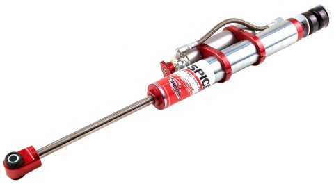 Spicer Drivetrain Products Performance Shock Absorbers for 2007-2017 WRANGLER, 2018 WRANGLER JK - 2023595 Shocks and Struts, Rear, Remote Reservoir, Adjustable, Red, Silver, Jeep, Each
