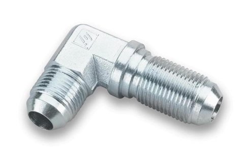 Earl's Performance Bulkhead Adapter Fittings 963303ERL Fitting, 90 Degree, Union, -3 AN, Steel, Zinc Plated, Each