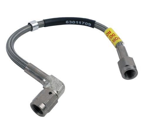 Earl's Performance Speed-Flex Brake Lines 63011709ERL Line, Speed-Flex, Braided Stainless Steel, 9 in., -3 AN 90 Degree Female, -3 AN Straight Female, Each